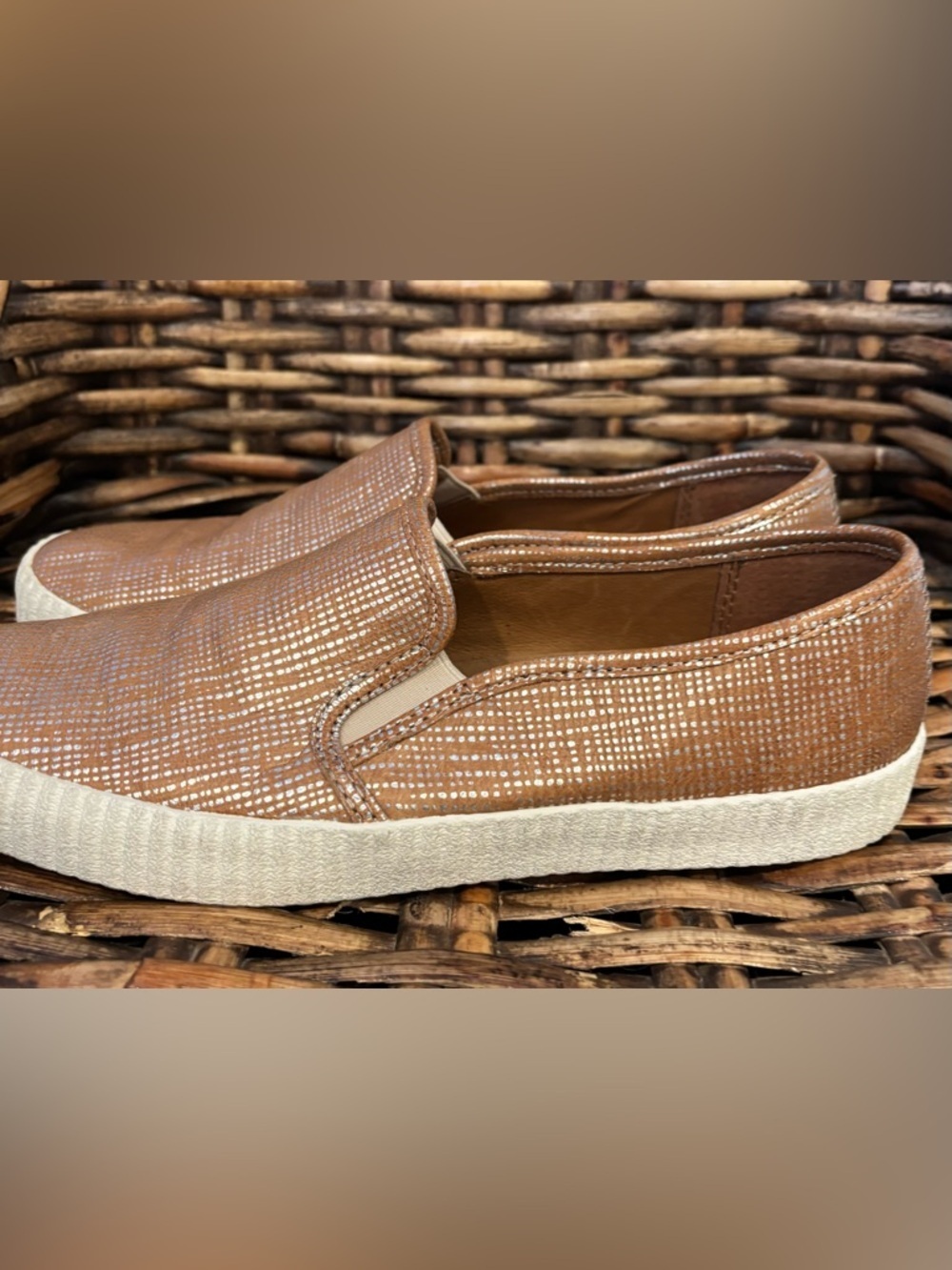 Frye Brown Slip-On Sneakers in size 8.5 in great condition
